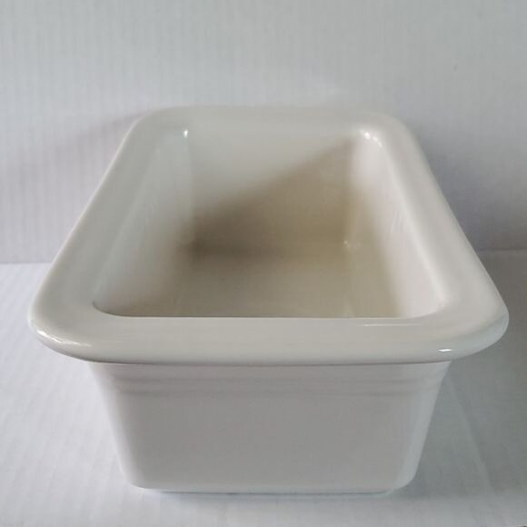 Fiestaware Fiesta CERAMIC Loaf Pan Baking Bakeware Cookware Bake Baker Dish Whit - Picture 4 of 11